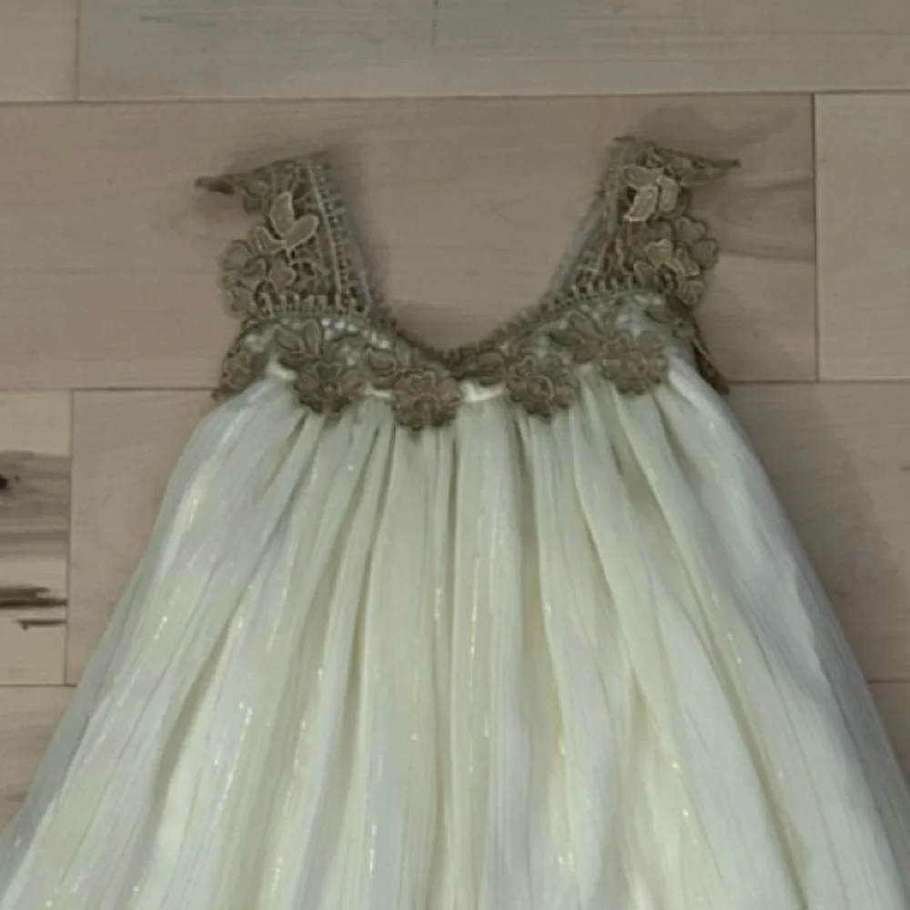 Sweet Boutons Metallic Thread Kids Dress Girls Size 7 - Picture 6 of 17